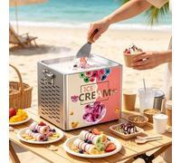 Máquina for hacer helados de 330 W, acero inoxidable 201, que alcanza -24 °C en 58 s for helados, sorbetes y golosinas congeladas caseros fáciles