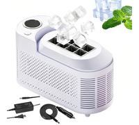 Máquina for hacer hielo portátil de 120 W, mini máquina for hacer cubitos de hielo encimera, fabricación rápida de doble potencia, 8/10 cubos en 10-15 minutos(Purple,8 cubes)