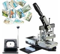 Máquina For Hacer Imanes Fotográficos,Kit de máquina para hacer insignias magnéticas cuadradas,80x53/90x65 Mm,con 100 Kits de Botones,Chapas Personalizadas de Creador de Insignias para DIY Chapas