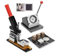Máquina For Hacer Imanes Fotográficos, Kit De Para Insignias Magnéticas Cuadradas, 50x50 Mm, Chapas Personalizadas Creador Para DIY(100sets+Paper Cutter+machine)