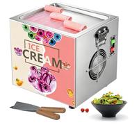 Máquina for hacer rollos de hielo comercial de 330W, acero inoxidable, enfriamiento rápido 58s, for quioscos pequeños, snack bar, bricolaje en el hogar