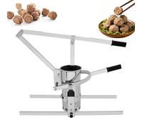 Máquina formadora de albóndigas comercial, máquina para hacer albóndigas manual de acero inoxidable, ajustable para varios tamaños, para la producción de bolas de pescado, carne de res y cerdo