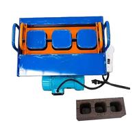 Máquina formadora de bloques de cemento, máquina eléctrica hueca, prensa de vibración de mano para una producción rápida de bloques con moldes personalizables