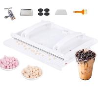 Máquina formadora manual de perlas de tapioca, máquina for hacer perlas hecha a mano, herramienta for hacer bolas de yuca de Taro, doble mango y diseño de deflector deslizante, tienda(5MM)