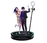 Máquina fotográfica de 360 Grados, Cabina de Video en cámara Lenta, Plataforma para Selfies en cámara Lenta con Soporte Giratorio y lámpara LED con luz anular (Air Box 80CM)