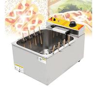 Máquina freidora de palitos de queso para perros, freidora de mozzarella, comercial, automática, con 8 ganchos, de gran capacidad, para restaurantes, tiendas y hogares