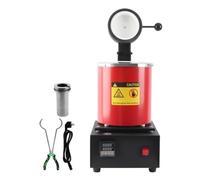 Máquina Fundición Metales Digital,Temperatura Ajustable 1150 ℃,For Joyería | Horno Eléctrico Fusión Oro, Con Crisol Grafito 1kg/2kg/3kg, For Chatarra Fundida, Plata, Oro, Cobre Y Aluminio(Red,1kg)