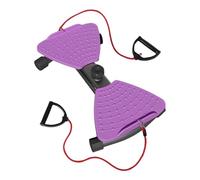 Máquina giratoria de cintura con masaje de pies, equipo de entrenamiento central, disco giratorio para caderas y muslos, resistencia de 3 niveles, gimnasio compacto en casa, morado y negro
