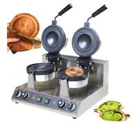 Máquina giratoria for hacer hamburguesas UFO, prensa comercial for hamburguesas, máquina for hacer helados y waffles, prensa eléctrica antiadherente for paninis, sartén antiadherente.