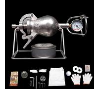 MáQuina Hacer Palomitas MaíZ Alta PresióN, MáQuina Hacer Palomitas MaíZ, MáQuina Hacer Palomitas MaíZ con CalefaccióN por Fuego Acero Inoxidable para Fiesta En Casa(100ML)