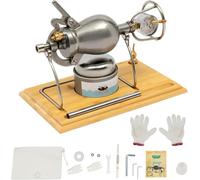 MáQuina Hacer Palomitas MaíZ, MáQuina Vintage Acero Inoxidable con Manivela Manual, MáQuina para Hacer Palomitas MaíZ A PresióN para Fiestas Cine En Casa Y Salas Juegos(400ml)