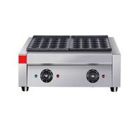 Máquina Holandesa Para Hacer Panqueques Waflera Y Crepera Eléctrica Profesional Con Control De Temperatura, Acero Inoxidable, 2000 W, Calentamiento Uniforme, Fácil Limpieza(Double)