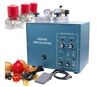 Máquina inyectora de cera al vacío para fundición de joyas con medidor de temperatura y presión ajustables, olla de cera de 3 kg para hacer cuentas