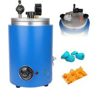 Máquina inyectora de cera, capacidad de 2,2 L con manómetro y mango de bomba, temperatura ajustable de 30 a 100 °C para hacer joyas y abalorios