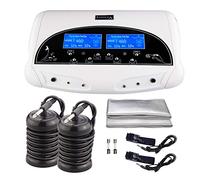 Máquina iónica de baño de pies iónico, sistema de spa de baño de pies iónico para 2 usuarios, sistema de spa de limpieza de baño de pies LCD con 2 cinturones de cintura, 2 correas de muñeca, 2