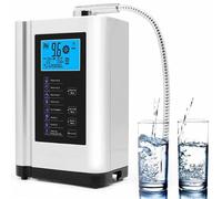 Máquina ionizadora de agua alcalina AG7.0, filtración doméstico que produce agua con pH 4-10,5 hasta -500 mV ORP, 8000 L por filtro, limpieza automática, 285 x 170 x 110 mm,White
