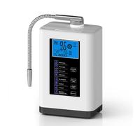 Máquina ionizadora de agua alcalina, máquina de agua pH 4-10.5 para agua alcalina y ácida, 5 placas de titanio, hasta -500 mV ORP, filtro de 8,000 L, 7 ajustes de agua, limpieza automática, voz
