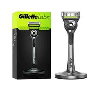 GilletteLabs Maquinilla de Afeitar Hombre con 1 Recambio | Mango UEFA Champions League Special Edition con Barra Exfoliante Integrada + 1 Cuchilla de Afeitar Y Colgador de Pared