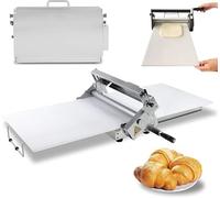 Máquina laminadora de masa comercial, rodillo reversible for hojaldre y fondant, espesor ajustable manual de 0 a 25 mm, for diseño de mesa de pizza, croissants, pastelería y fondant.(90x40cm)
