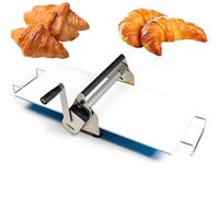 Máquina laminadora de masa de acero inoxidable con grosor ajustable y diseño plegable para panadería, pizza, croissant