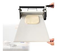 Máquina laminadora de masa, diseño plegable manual, rodillo de repostería de acero inoxidable de grosor ajustable para hacer masa de pizza y masa de dulce de azúcar