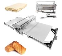Máquina laminadora de masa eléctrica, laminadora de pastelería y rodillo de fondant, ajustable de 2 a 30 mm de grosor, equipo comercial para hornear