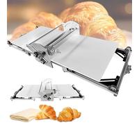 Máquina Laminadora de Masa Eléctrica Plegable, Laminadora de Masa Eléctrica de Acero Inoxidable con Tablero Laminador, Espesor Ajustable de 2 a 30 Mm, Laminado Hacia Adelante y Hacia Atrás