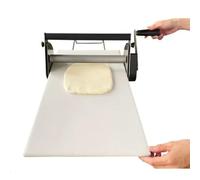 Máquina laminadora de masa manual, grosor ajustable para pizza, corteza de dulce y masa de pastelería, diseño compacto de encimera