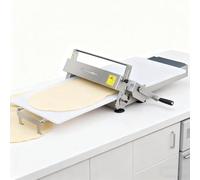 Máquina laminadora de masa manual, laminadora de masa plegable comercial, rodillo de masa de acero inoxidable, laminador de repostería plegable, para hornear croissant, pizza, pasta