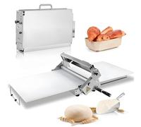 Máquina Laminadora de Masa Manual,Máquina de Masa de Acero Inoxidable con Espesor Ajustable,Adecuada para Hacer Pan,Pasteles,Pizza,Cruasanes,Hojaldre (1 Tabla de Laminar),Diseño Plegable Model300