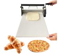 Máquina laminadora de masa manual, rodillo de masa de acero inoxidable de grosor ajustable para hornear, perfecto para pasta casera, pizza y pastelería
