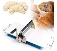 Máquina laminadora de masa manual, rodillo de pasta de acero inoxidable de grosor ajustable para pizza casera, cruasanes, pastelería y fondant
