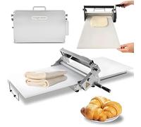 Máquina laminadora de masa plegable, grosor ajustable, acero inoxidable para pizza, cruasanes, pastelería