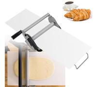 Máquina laminadora de masa plegable manual, de acero inoxidable, grosor ajustable para panadería, pizza, croissant, uso comercial y doméstico, modelo 300