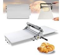 Máquina Laminadora de Masa Plegable Manual Para Uso Comercial y Doméstico - Rodillo de Pastelería de Acero Inoxidable con Grosor Ajustable de 0,5-27 Mm Para Panadería, Pizza, Croissant B400