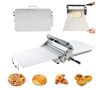 Máquina Laminadora De Masa Plegable, Máquina Laminadora Manual Comercial De Acero Inoxidable Para Elaborar Masa De Hojaldre Y Croissant, Grosor Ajustable De 2 A 25 mm(40.6''x15.5")