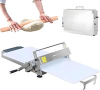 Máquina laminadora de masa plegable, rodillo de repostería de acero inoxidable para uso comercial, laminadora de masa manual para panadería
