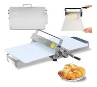 Máquina laminadora de masa, rodillo de repostería de acero inoxidable, plegadora manual de masa con grosor ajustable para panadería, pizza, croissant
