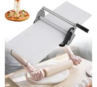 Máquina laminadora de masa, rodillo de repostería plegable manual de acero inoxidable con grosor ajustable para panadería y pizza