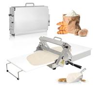 Máquina laminadora de masa, rodillo manual de acero inoxidable para cruasanes, eficiente para cocinas y panaderías, diseño estable y duradero, 83 x 49 cm, 103 x 58 cm