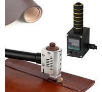 Máquina laminadora de pegamento termofusible de 150 W, pantalla digital, control de temperatura de 50 a 300 °C, pistola de pegamento de 50/150 ml para manualidades de cuero y bandas de bordes