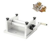 Máquina laminadora de placas de metal blando, compacta, manual, para bricolaje, ancho de laminado de 60 mm, mini dobladora para modelismo metálico, diámetro de rodillo de 12,5 mm