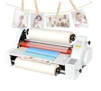Máquina laminadora, laminadora térmica de Cuatro Rodillos en Caliente y frío para Papel A3/A4 de una o Dos Caras, para Papel, cartón, Chapa de Madera, lámina de PVC, con Pantalla Digital 460mm