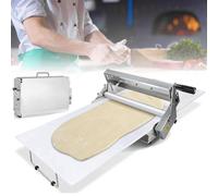 Máquina laminadora manual de acero inoxidable con grosor ajustable, diseño plegable, capacidad de grado comercial