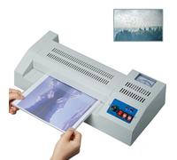 Máquina laminadora, Máquina laminadora de rollo térmico de 32 cm, Laminadora en rollo en frío y caliente, Laminadora automática de película A3/A4/A5, Ideal para uso escolar