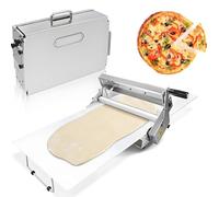 Máquina laminadora masa plegable con tabla laminadora 70×30 cm/100×40 cm, laminadora manual de acero inoxidable con grosor ajustable para hacer masa de dulce de azúcar y pizza.,RS201