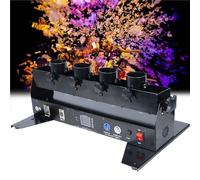 Máquina lanzadora de cañones de confeti Máquina lanzadora de cañones de confeti Cañón 4 Pistola de chorro LED de 7 colores de mano, profesional para conciertos, fiestas,