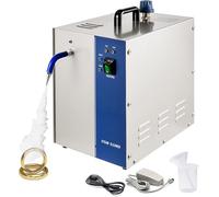 Máquina limpiadora a vapor eléctrica para joyas, lavadora de oro y plata, limpiadora a vapor de acero inoxidable con interruptor de pie para talleres de reparación de joyas,3L