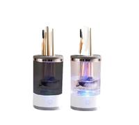 Máquina limpiadora automática de brochas de maquillaje, limpiador de brochas cosméticas Beauty Swirl 2025, nuevo limpiador de brochas de maquillaje para todos los tamaños (negro, enchufable)