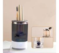 Máquina limpiadora automática de brochas de maquillaje, limpiador de brochas cosméticas Beauty Swirl 2025, limpiador de brochas de maquillaje para todos los tamaños (negro, modelo de carga)